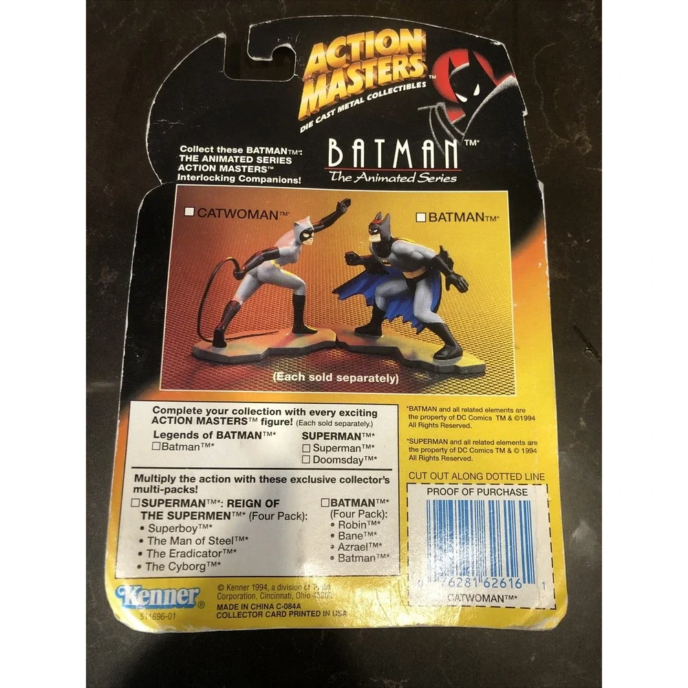 Catwoman Die-Cast Figure 1994 Kenner Action Masters Batman Animated‎ Series NOS